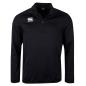 Canterbury Club 1/4 Zip Mid Layer Training Top Black - Front