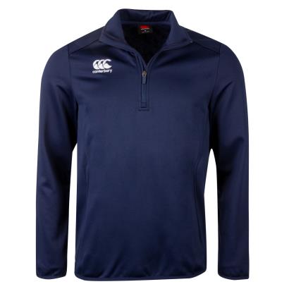 Canterbury Club 1/4 Zip Mid Layer Training Top Navy - Front