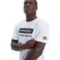 Canterbury Mens Organic Cotton Tee - Black and Bright White - Logo and Sleeve Detail