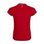 Canterbury Womens Teamwear Hooped Evader Rugby Shirt Red/White - Back