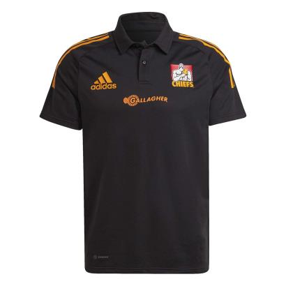 adidas Mens Super Rugby Chiefs Polo - Black - Front