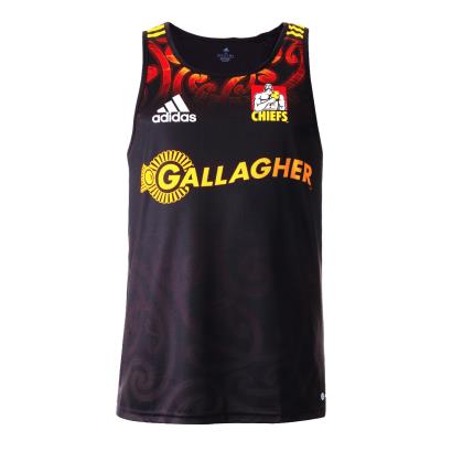 adidas Mens Super Rugby Chiefs Performance Singlet - Black - Fro