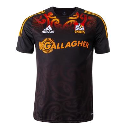 adidas Mens Super Rugby Chiefs Performance Tee - Black - Front