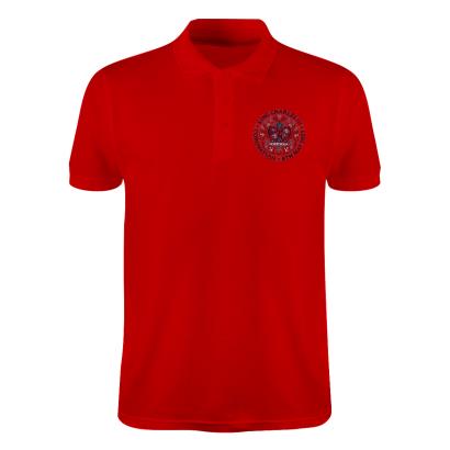 Special Edition Coronation Mens Classic Polo Shirt - Red - Front