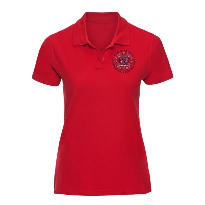 Special Edition Coronation Womens Classic Polo Shirt - Red - Front