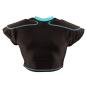 Body Armour Tech Lite Rugby Shoulder Pads Black/Cyan - Back
