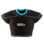 Body Armour Tech Lite Rugby Shoulder Pads Black/Cyan Kids - Front