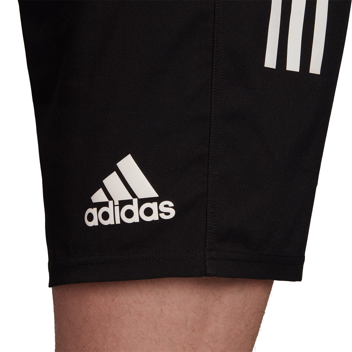 Mens Black adidas 3S Rugby Match Shorts | rugbystore