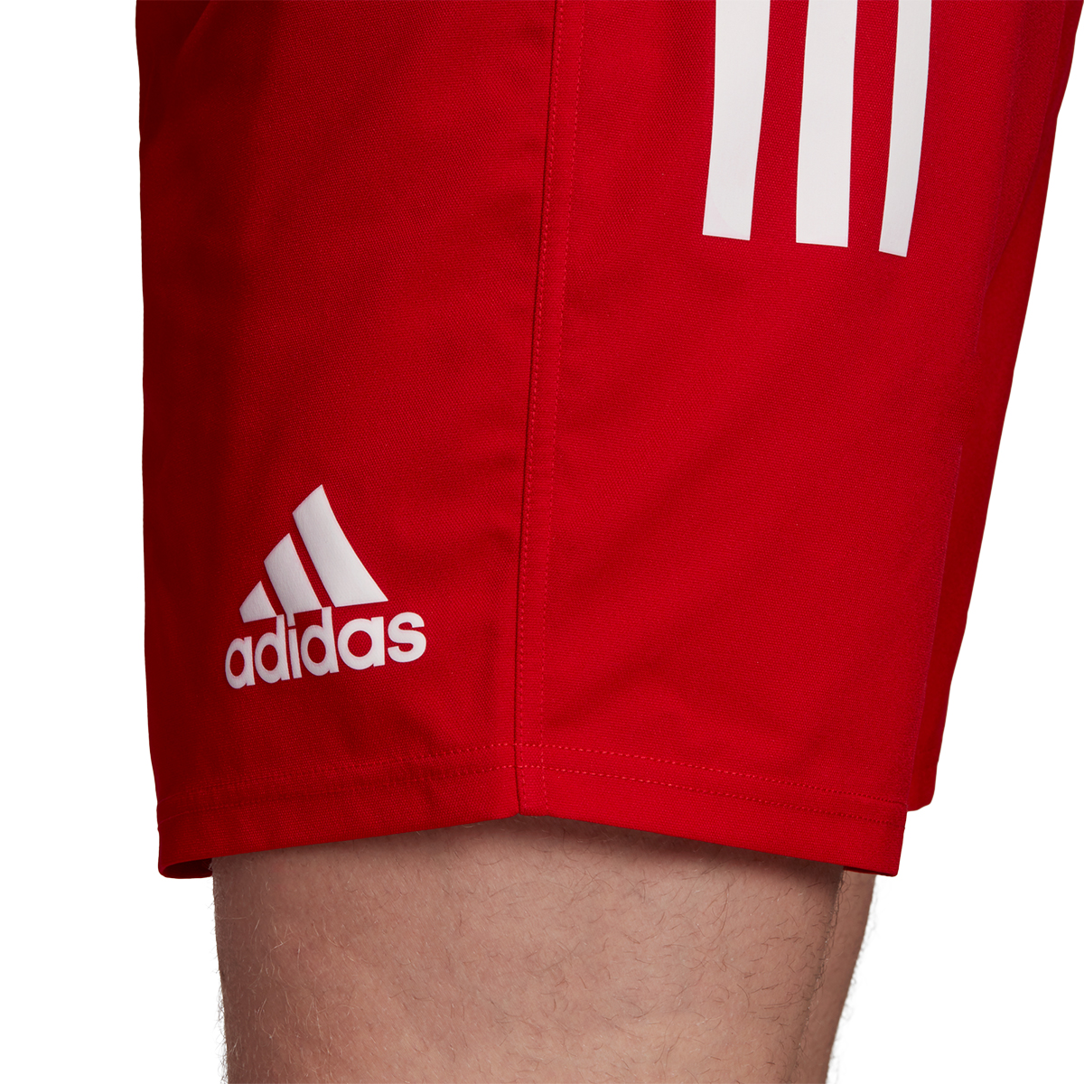 Mens Red adidas 3S Rugby Match Shorts | rugbystore