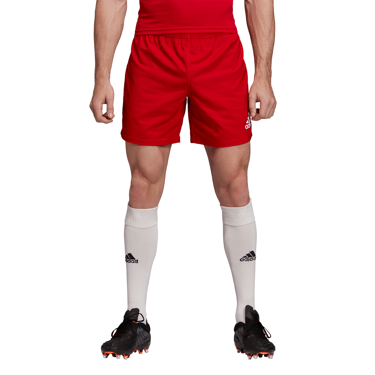 Weave Amount of money media Mens Red adidas 3S Rugby Match Shorts | rugbystore