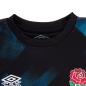 England Kids Rugby Training Shirt - Short Sleeve Black 2023 - Collar
