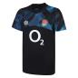 England Kids Rugby Training Shirt - Short Sleeve Black 2023 - Front