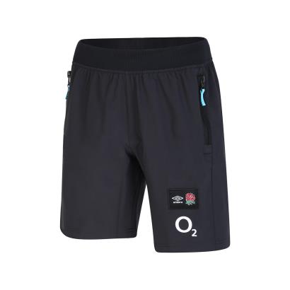 England Mens Woven Shorts - Black 2023 - Front