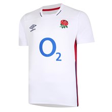Umbro England Mens Home Rugby Shirt - Short Sleeve - Front