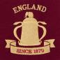 England Mens Calcutta 1879 Heavyweight Rugby Shirt - Burgundy - Badge