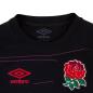 England Kids Alternate Rugby Shirt - Short Sleeve Black 2023 - England Rose and Umbro
