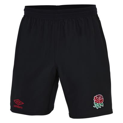 England Kids Alternate Rugby Shorts - Black 2023 - Front