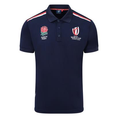 England X Rugby World Cup 2023 Mens Lightweight Polo - Navy - Fr