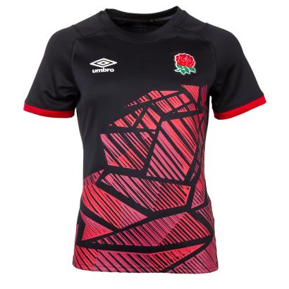 England Womens 7 Alternate Rugby Shirt - Short Sleeve Black 2023 - Front