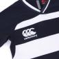 Canterbury Kids Teamwear Evader Hooped Rugby Match Shirt - Navy - Logo