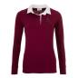 England Womens Classic Rugby Shirt L/S Burgundy - Front