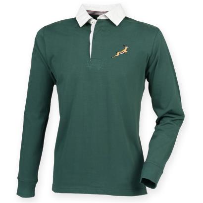South Africa Heavyweight Vintage Rugby Shirt L/S - Front