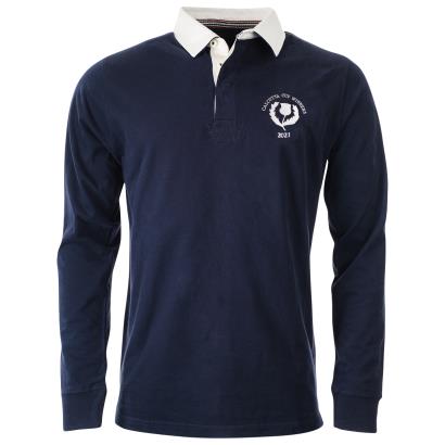 Scotland 2021 Calcutta Cup Winners Vintage Rugby Shirt L/S - Front