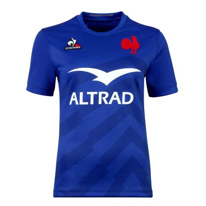 France Womens Home Rugby Shirt - Short Sleeve Royal 2023 - Front