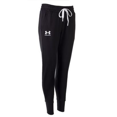 Under Armour Womens Rival Fleece Joggers Black - Front 1