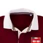 Georgia Mens World Cup Heavyweight Rugby Shirt - Burgundy - Collar