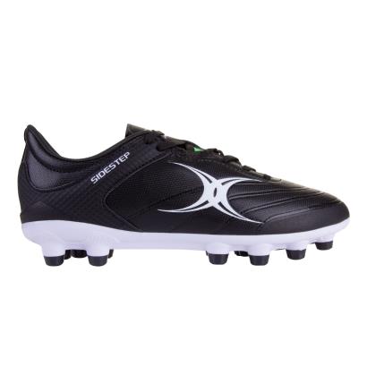 Gilbert Adults Sidestep X15 FG Rugby Boots - Black - Outer Edge