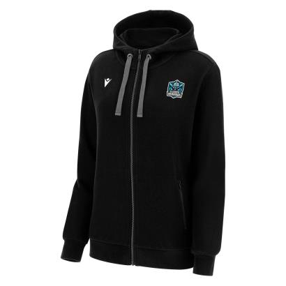 Glasgow Warriors Womens Travel Pullover Hoodie - Black 2023 - Front