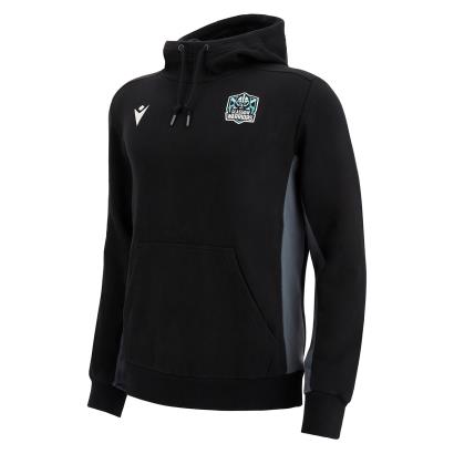Glasgow Warriors Mens Travel Pullover Hoodie - Black 2023 - Front