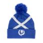 Glenmuir Adults Scotland Saltire Pom Pom Hat - Tahiti Blue - Front