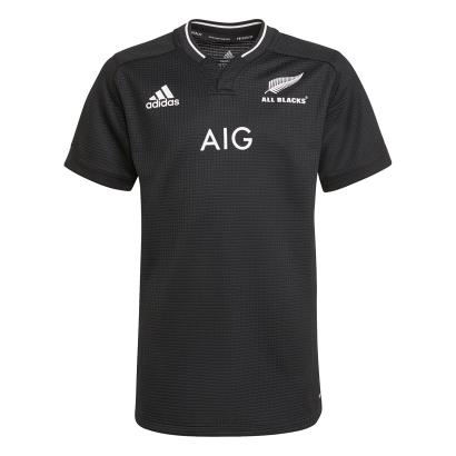 adidas All Blacks Kids Home Rugby Shirt - Short Sleeve - Front