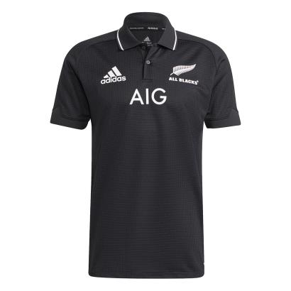 adidas All Blacks Mens Home Polo Shirt - Black - Front