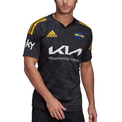 adidas Mens Super Rugby Hurricanes Alternate Rugby Shirt - Short