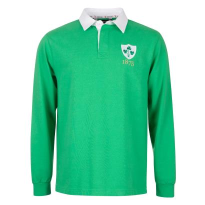 Rugbystore Ireland 1875 Mens Rugby Shirt - Long Sleeve Green - Front