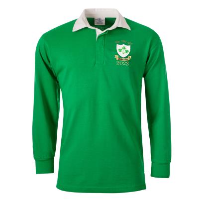 Ireland Mens Grand Slam 2023 Classic Rugby Shirt - Long Sleeve - Front