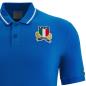 Italy Mens Travel Polycotton Polo - Azzurri 2023 - Italy Logo