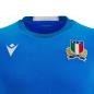 Italy Mens Training Gym Tee - Azzurri 2023 - Italy and Macron Logos