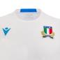 Italy Mens Training Gym Tee - White 2023 - Italy and Macron Logos