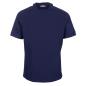 Italy Mens Training Rugby Shirt - Short Sleeve Navy 2023 - Back