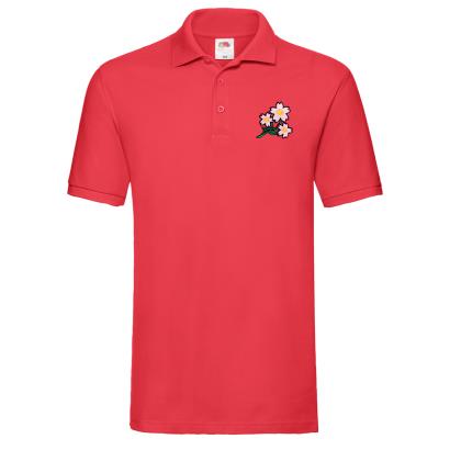 Mens Japan Cotton Pique Polo - Red - Front
