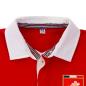 Japan Mens World Cup Heavyweight Rugby Shirt - Long Sleeve Red - Collar