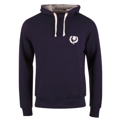 Scotland Classic Polycotton Hoodie Oxford Navy - Front