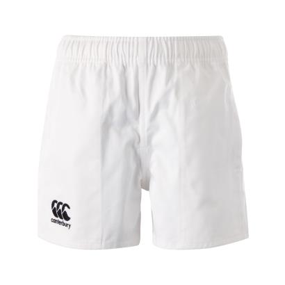 Canterbury Kids Cotton Professional Rugby Match Shorts - White -