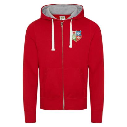 Lions 1888 Chunky Full Zip Hoodie Fire Red - Front