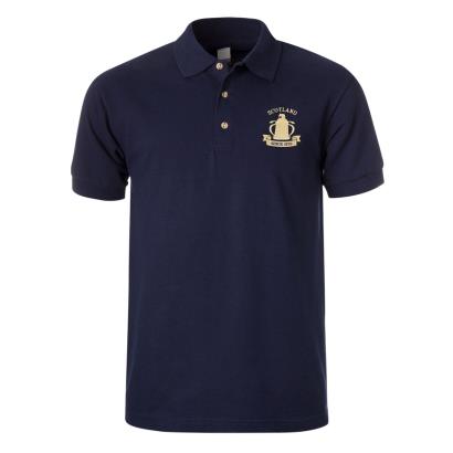 Scotland Mens Calcutta 1879 Classic Polo Shirt - Navy - Front