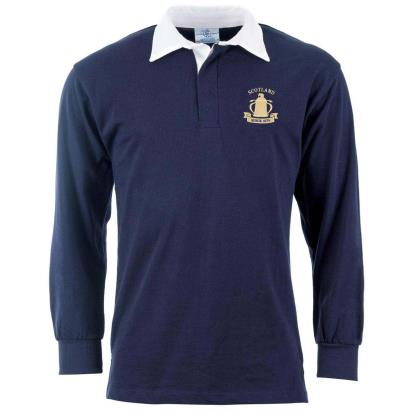 Scotland Mens Calcutta 1879 Classic Rugby Shirt - Navy - Front